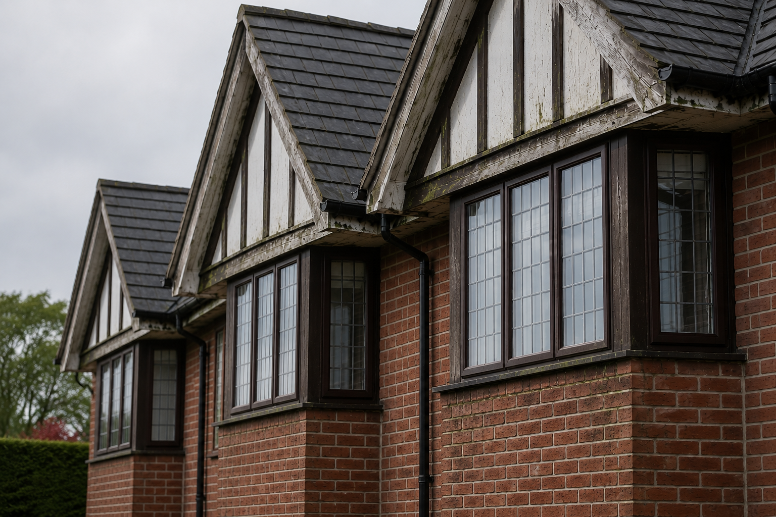 Fascias & Soffits before cleaning