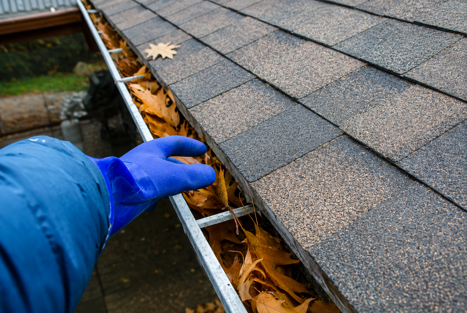 Gutter Cleaning & Clearing before cleaning